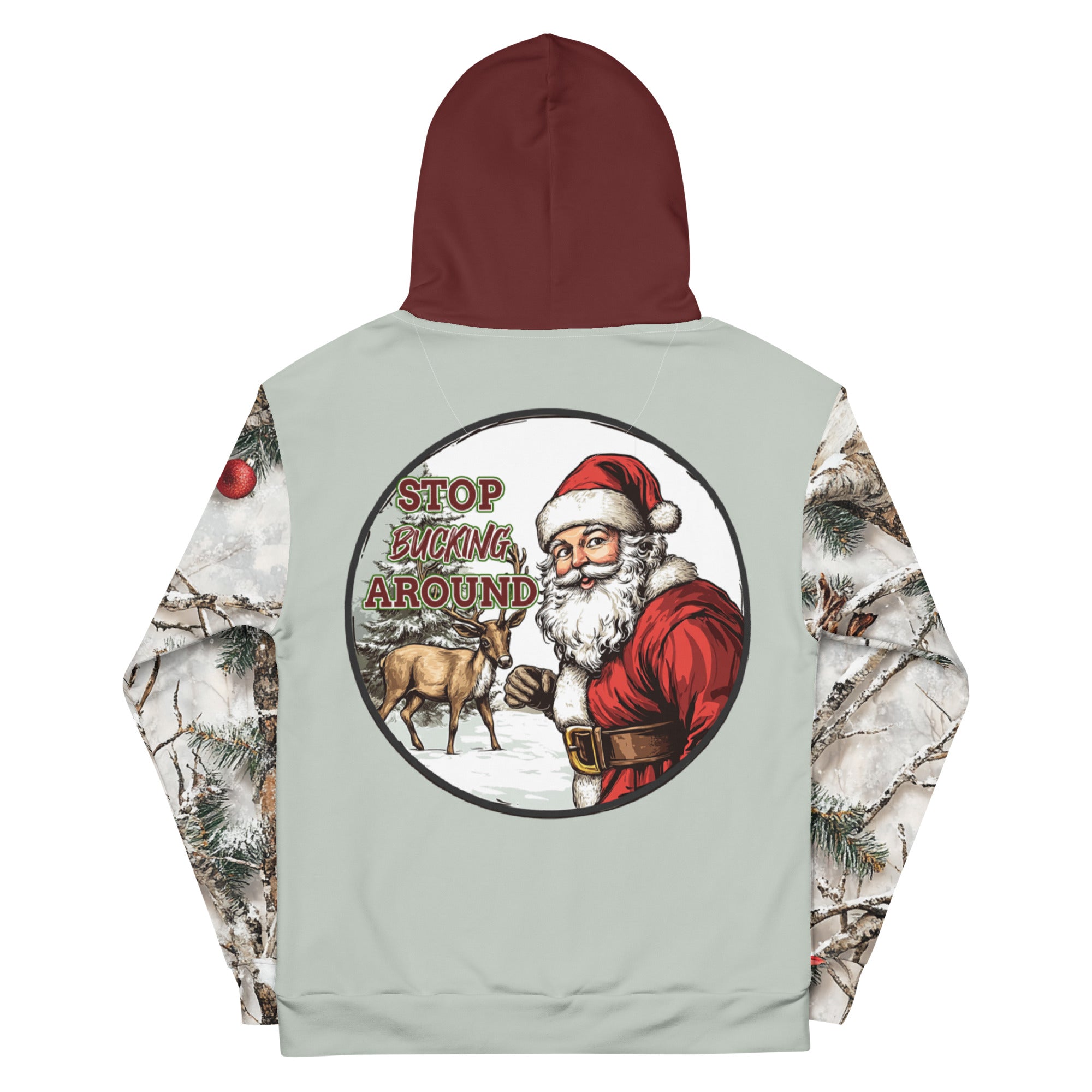 Qreatrz Stop Bucking Around Ugly Christmas Hoodie