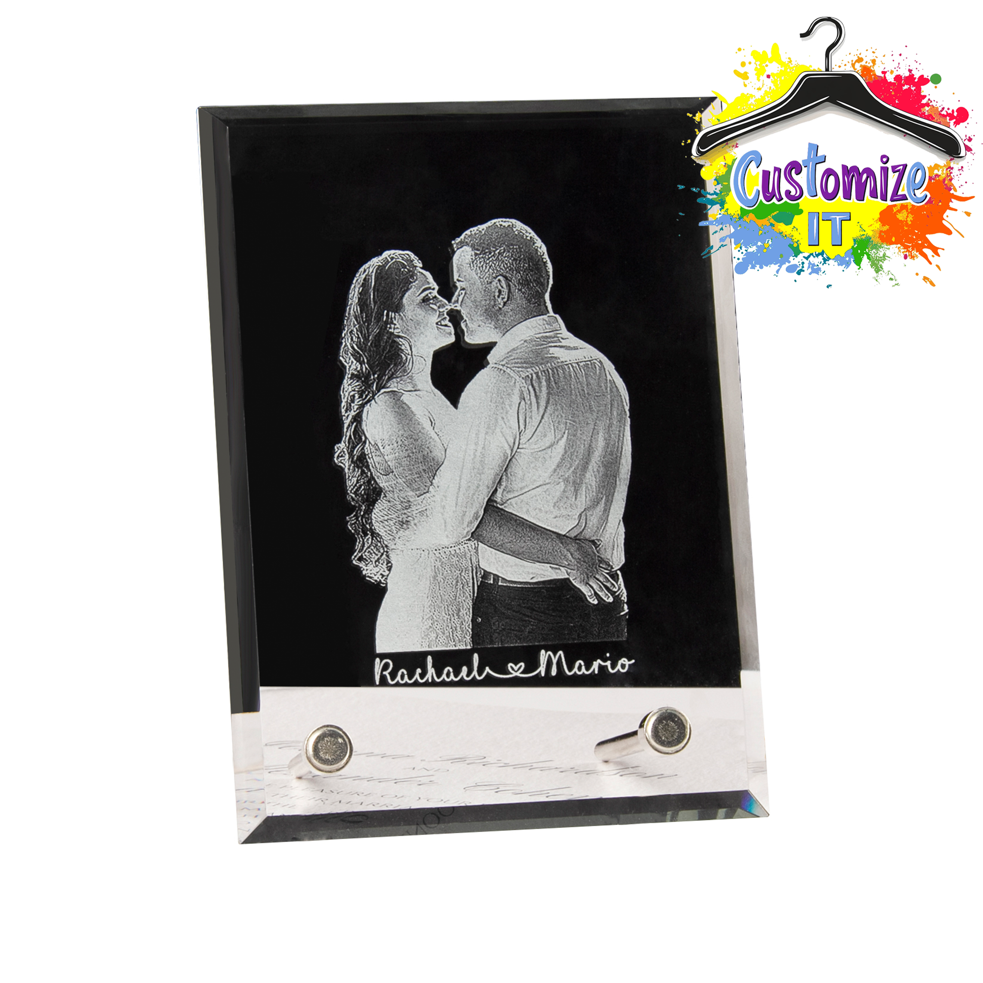 Customizable 3D Engraving Crystal Photo Frame