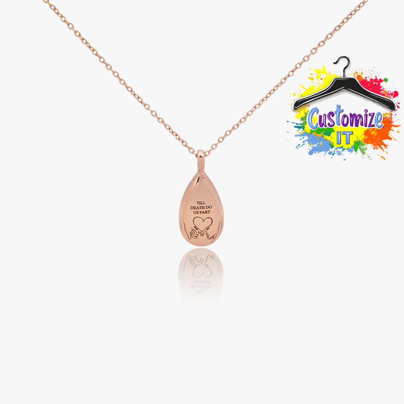 Collier Urne Personnalisable en Forme de Larme