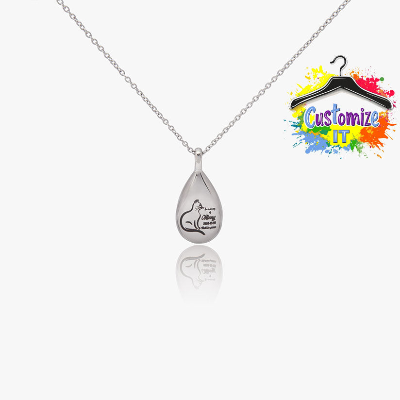 Customizable Teardrop Urn Necklace