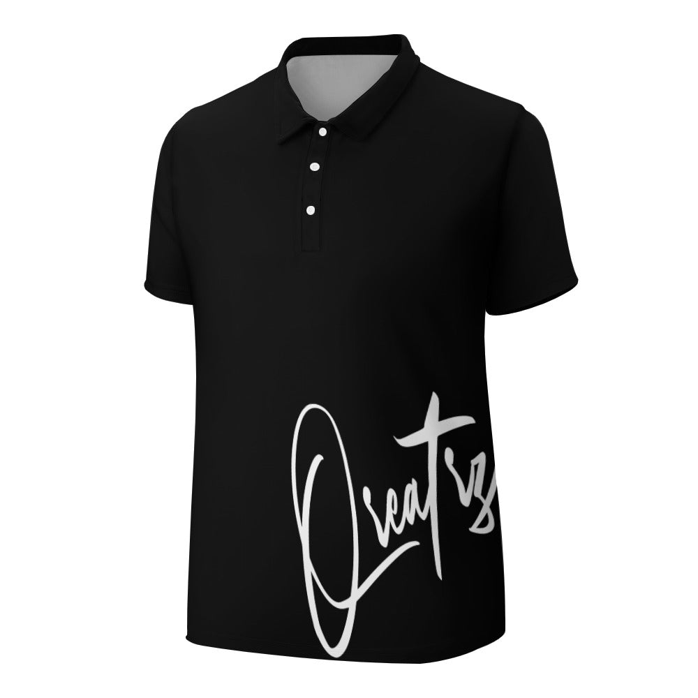 Qreatrz Black Polo straight shirt