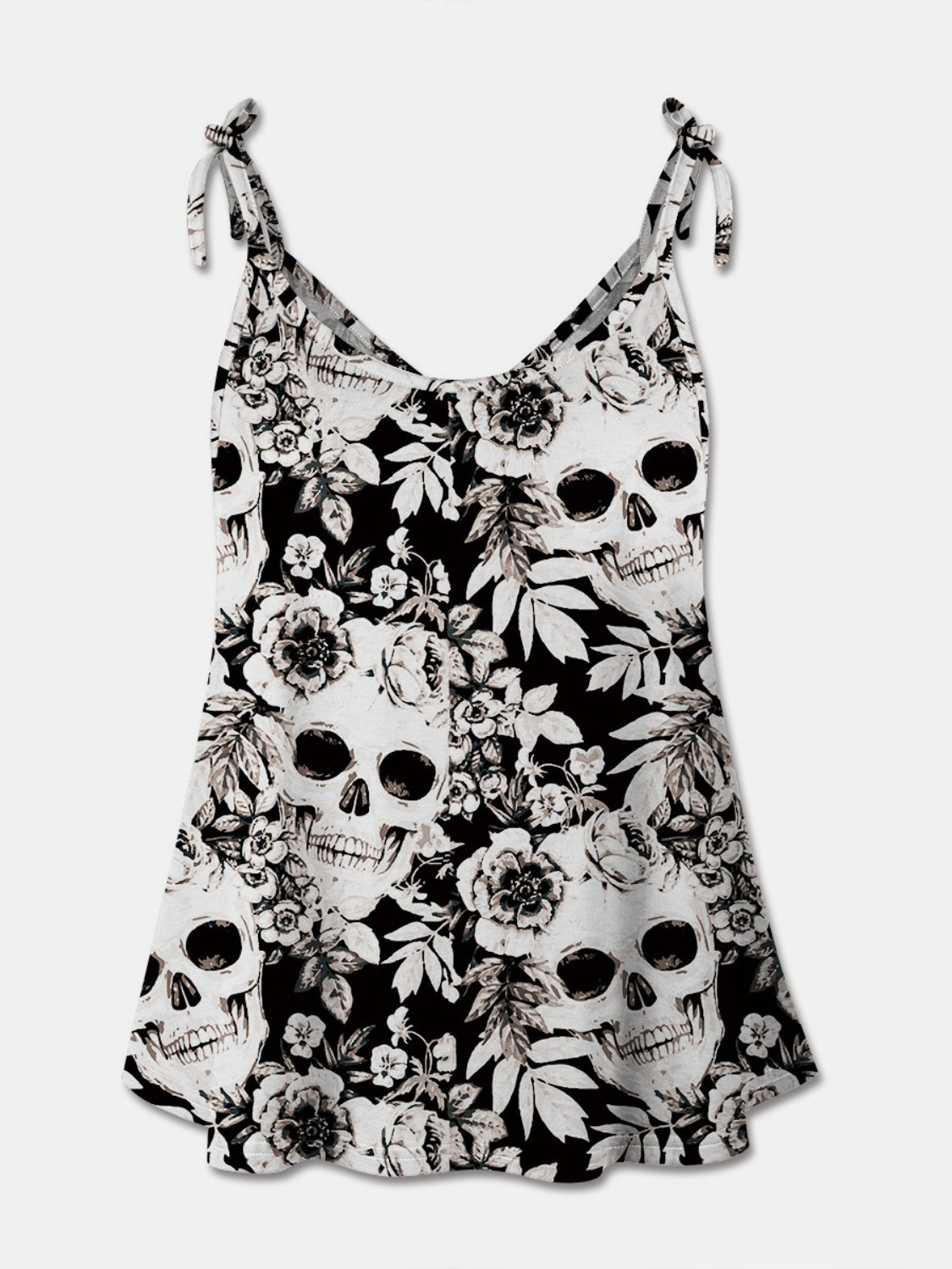 Camisole à col rond et imprimé tête de mort FAM-FAM