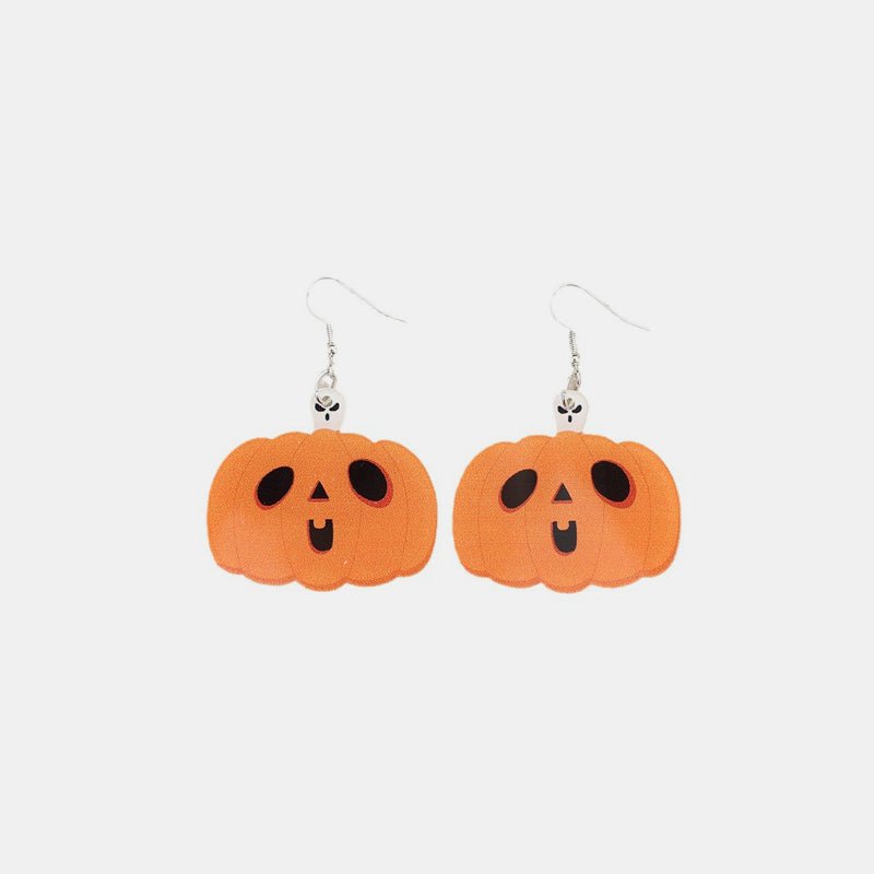 Acrylic Alloy Pumpkin Shape Earrings - Qreatrz Fashion and Design LLC