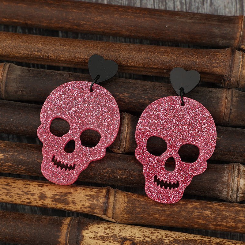 Acrylic Skeleton & Heart Earrings - Qreatrz Fashion and Design LLC