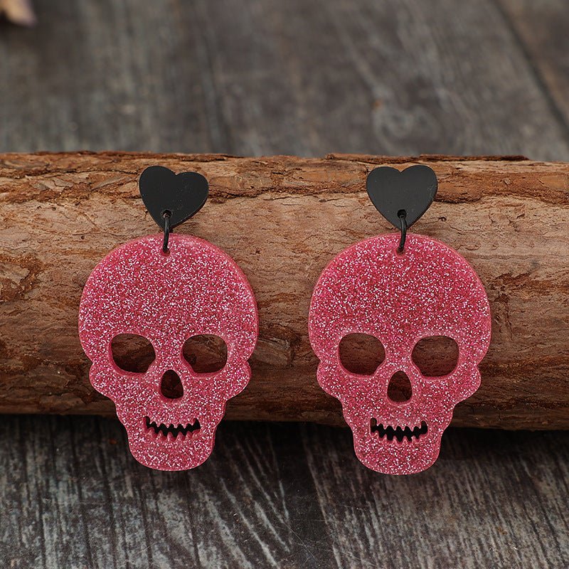 Acrylic Skeleton & Heart Earrings - Qreatrz Fashion and Design LLC