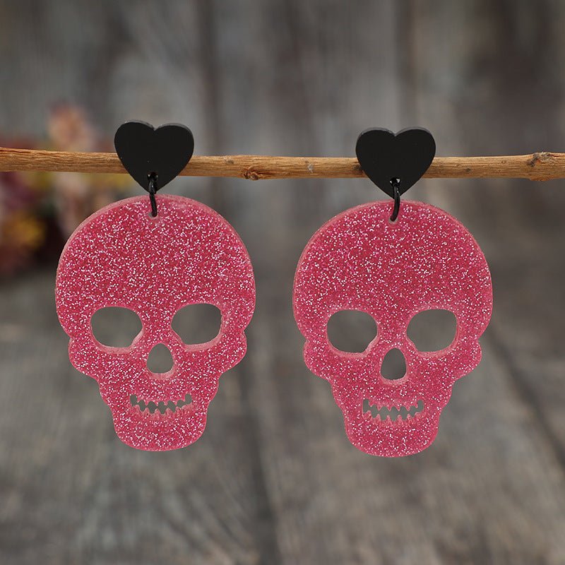 Acrylic Skeleton & Heart Earrings - Qreatrz Fashion and Design LLC