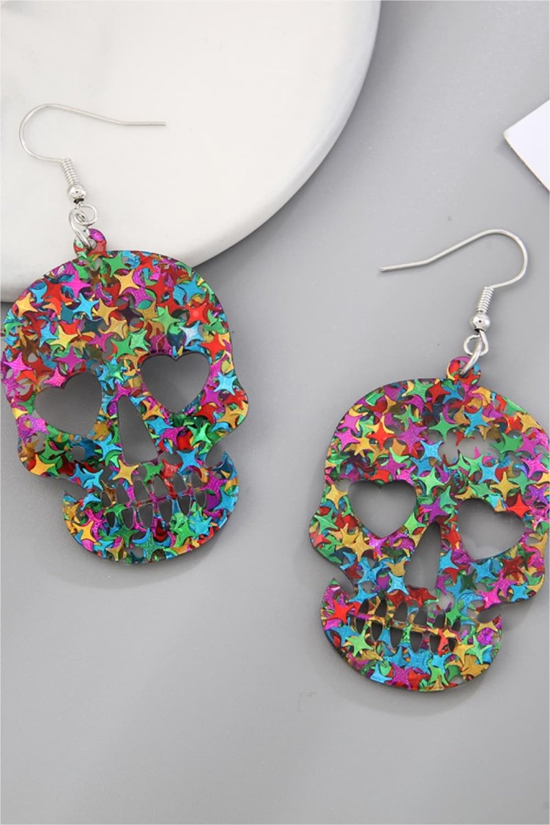 Acrylic Skull Drop Earrings - Qreatrz Fashion and Design LLC