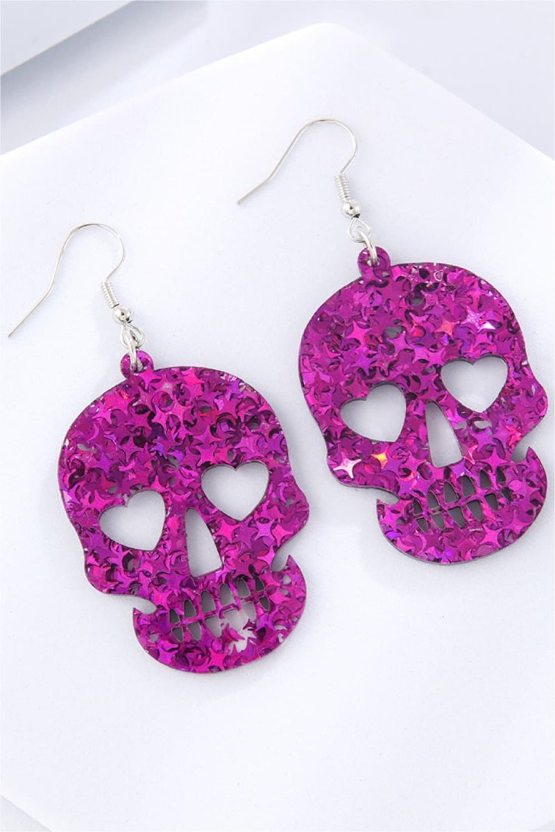 Acrylic Skull Drop Earrings - Qreatrz Fashion and Design LLC