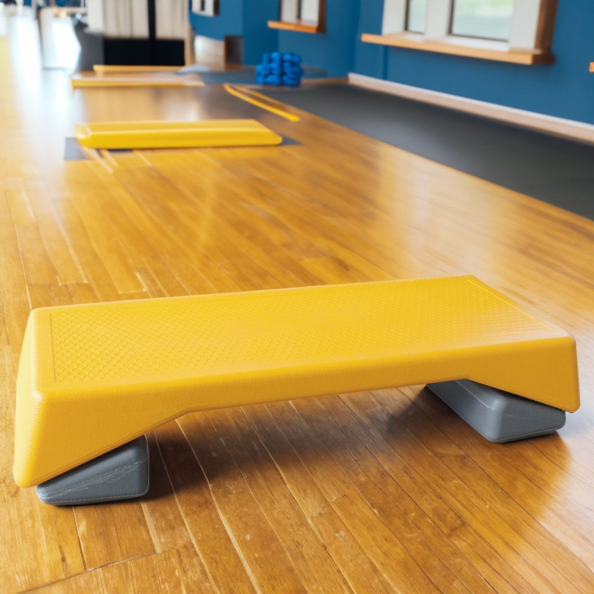 Aerobics Step Platform Height - Adjustable Fitness Equipment Stepper Trainer Exercise Step Platform Sliding Lifting Pad Yellow - Qreatrz Fashion and Design LLC