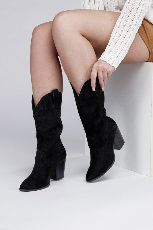 Akito Knee High Heel Boots - Qreatrz Fashion and Design LLC