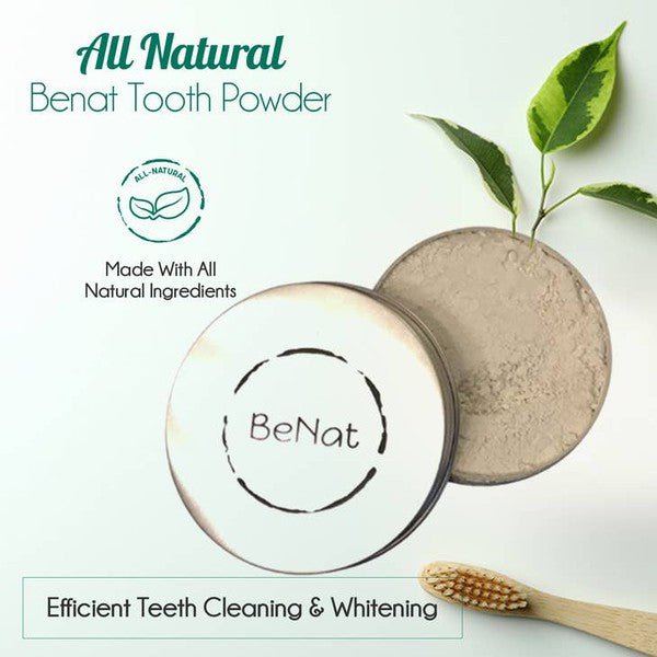 All - Natural Tooth Powder. Reusable Case. - Qreatrz Fashion and Design LLC