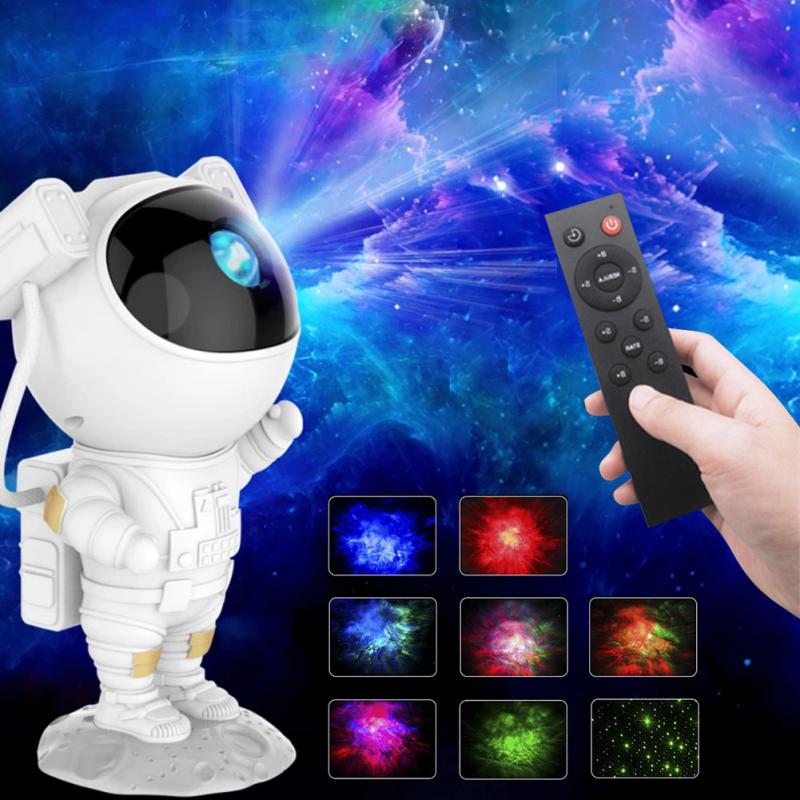 Astronaut Nightlight Starlight Projection Lamp Aurora Atmosphere Astronaut Creative Desk Lamp Starlight Projector - Qreatrz Fashion and Design LLC