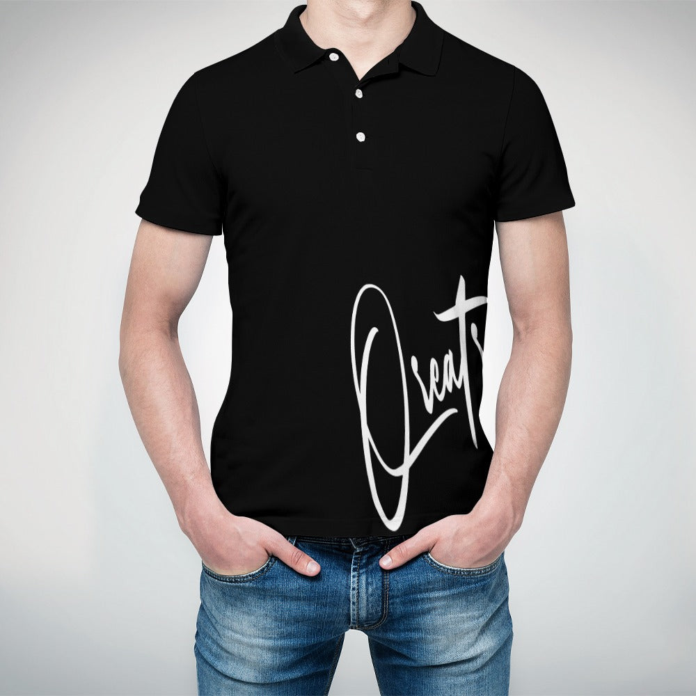 Qreatrz Black Polo straight shirt