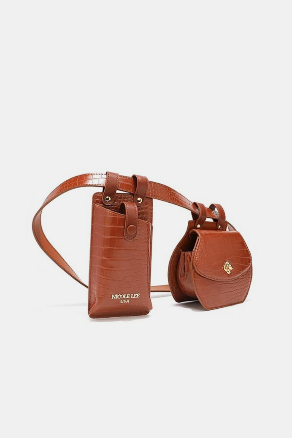 Sac ceinture texturé en 2 pièces Nicole Lee USA