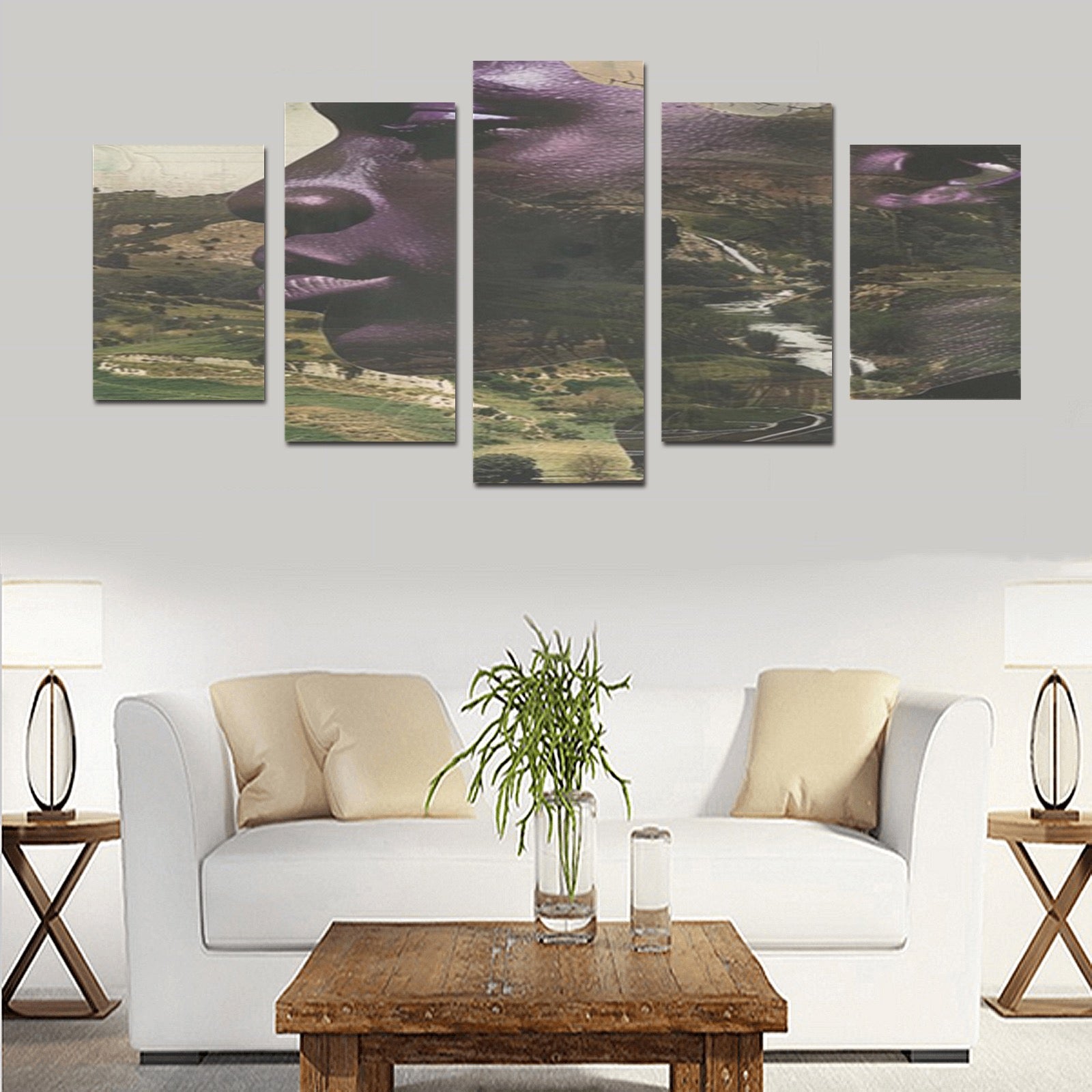 This Land Is Our Land Canvas Wall Art Prints (No Frame) 5-Pieces/Set D