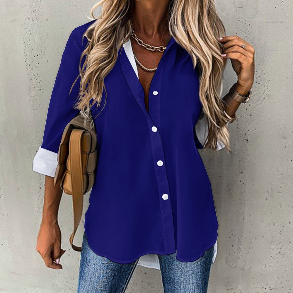 Qreatrz Cropped Hem Shirt