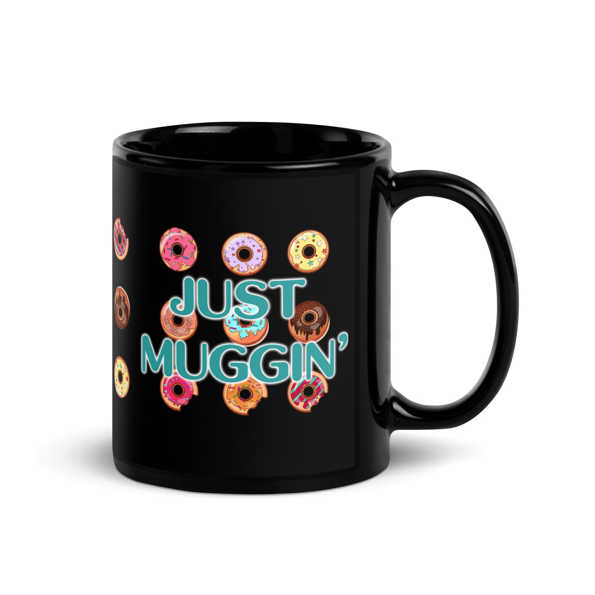 Just Muggin' Black Glossy Mug