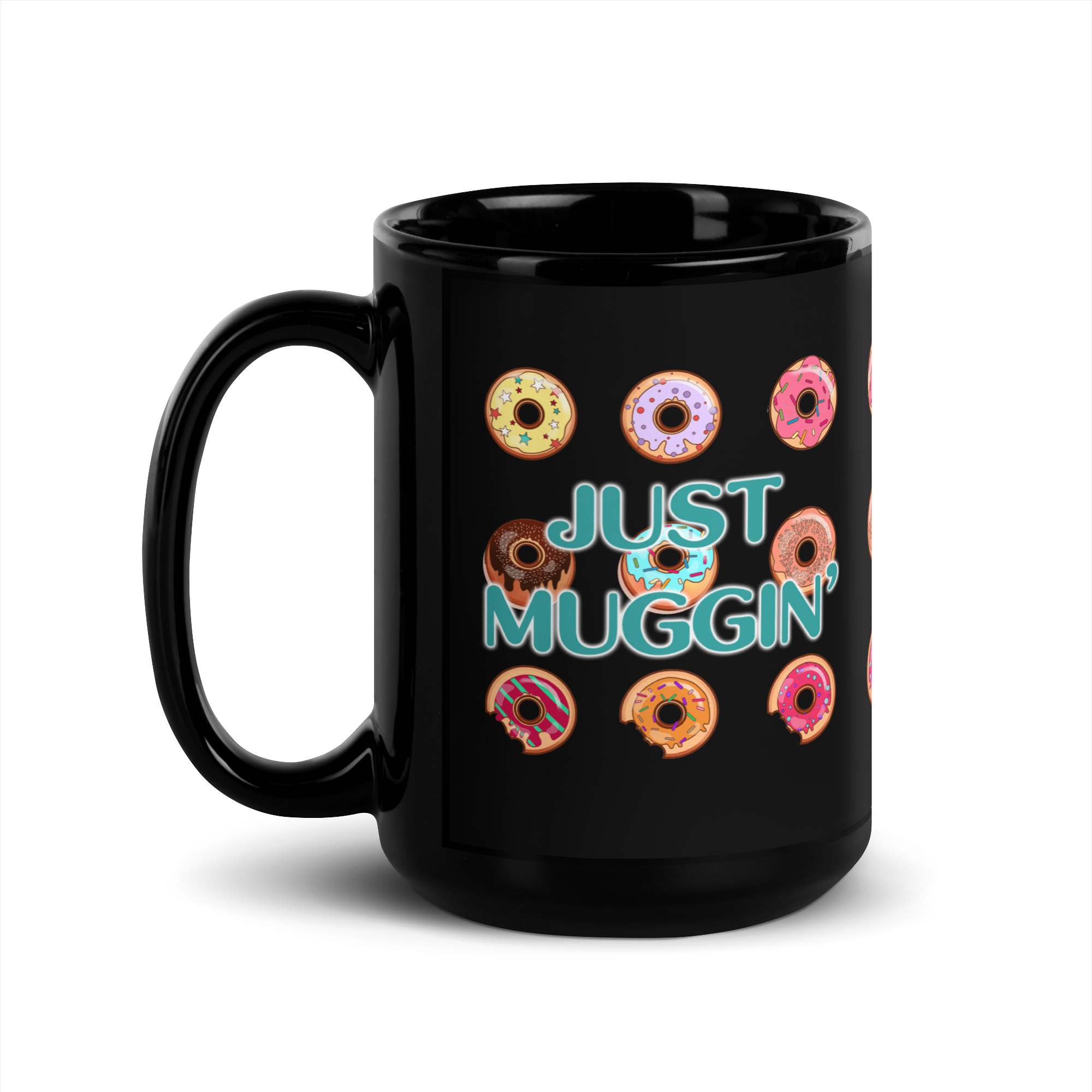 Just Muggin' Black Glossy Mug