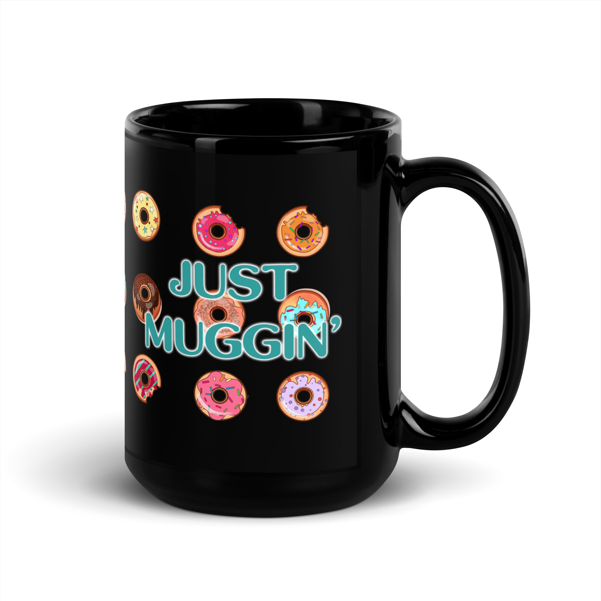 Just Muggin' Black Glossy Mug