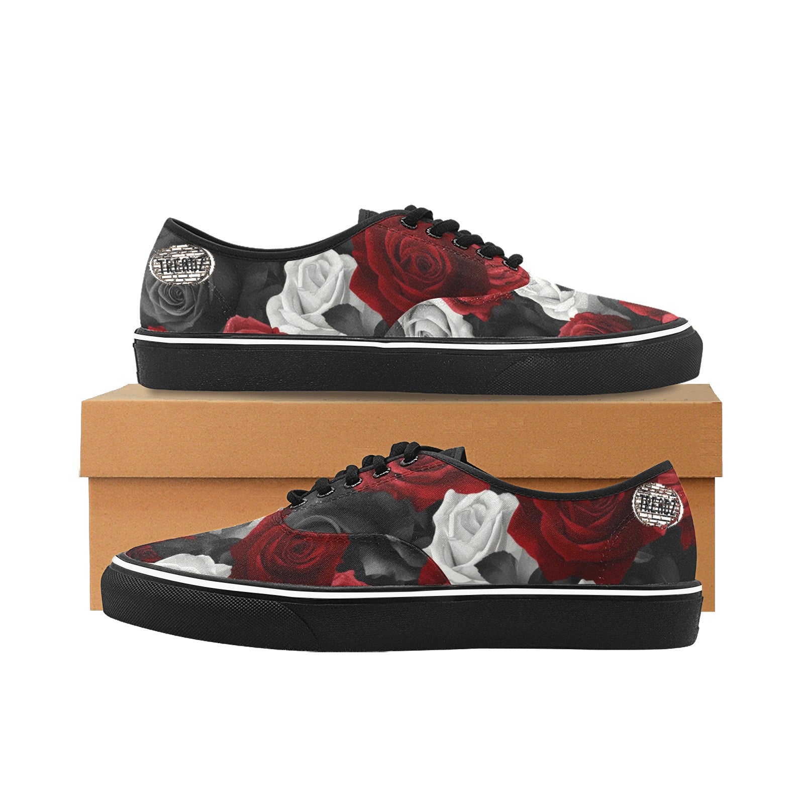 TREADZ Roses Dope Limited Edition Canvas Low Top Shoe