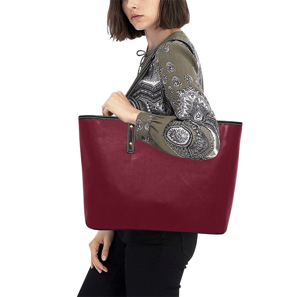 QREATRZ PU Leather Tote Bag