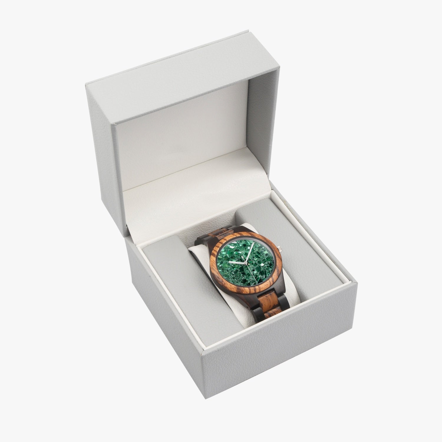 Fields of Emerald Indian Ebony Wooden Watch