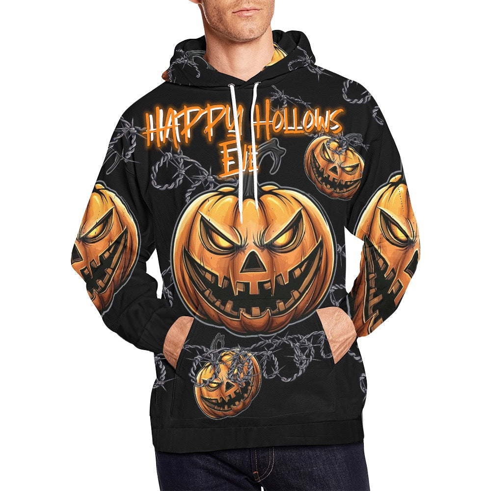 Happy Hollows Eve Men's All Over Halloween Print Hoodie (USA Size)