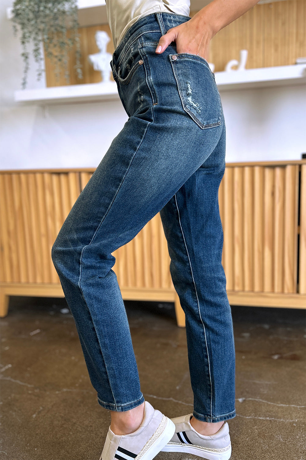 Jean slim taille haute à effet gainant Judy Blue