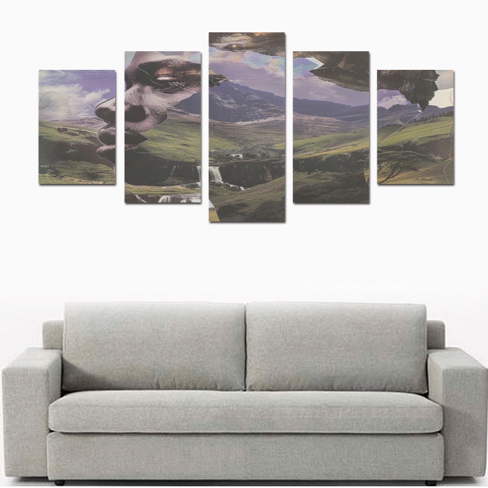 This Land Is Our Land Canvas Wall Art Prints (No Frame) 5-Pieces/Set D