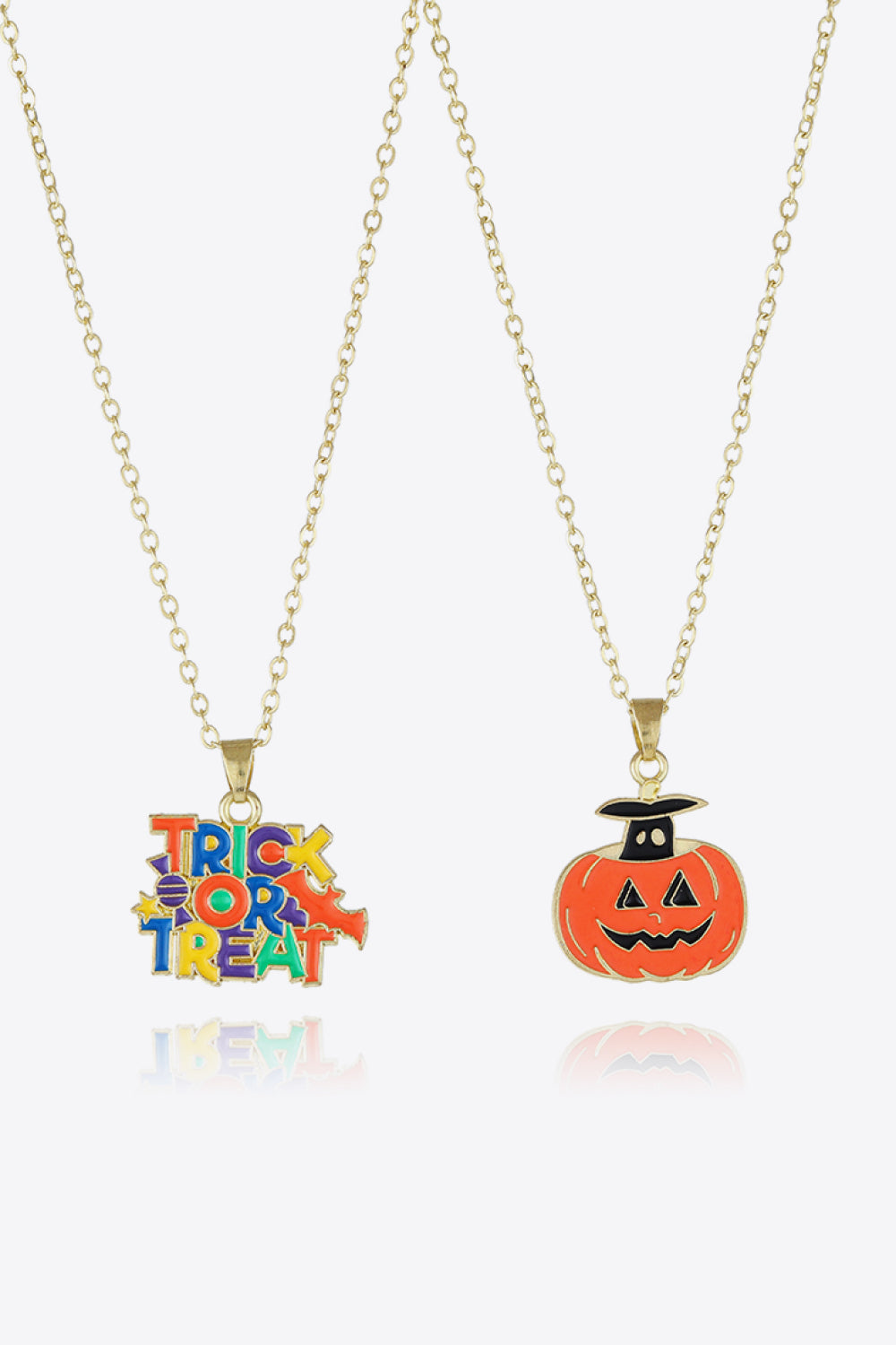 Conjunto de collar de dos piezas con temática de Halloween