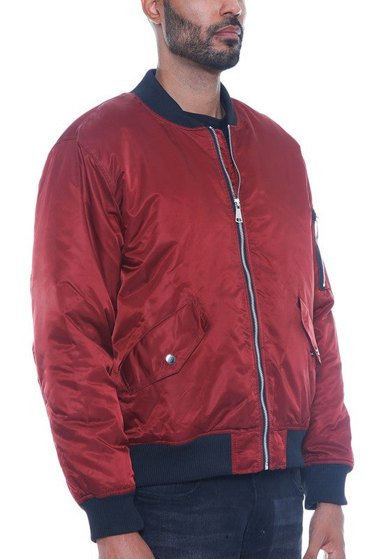 Chaqueta bomber acolchada sólida para hombre de Weiv