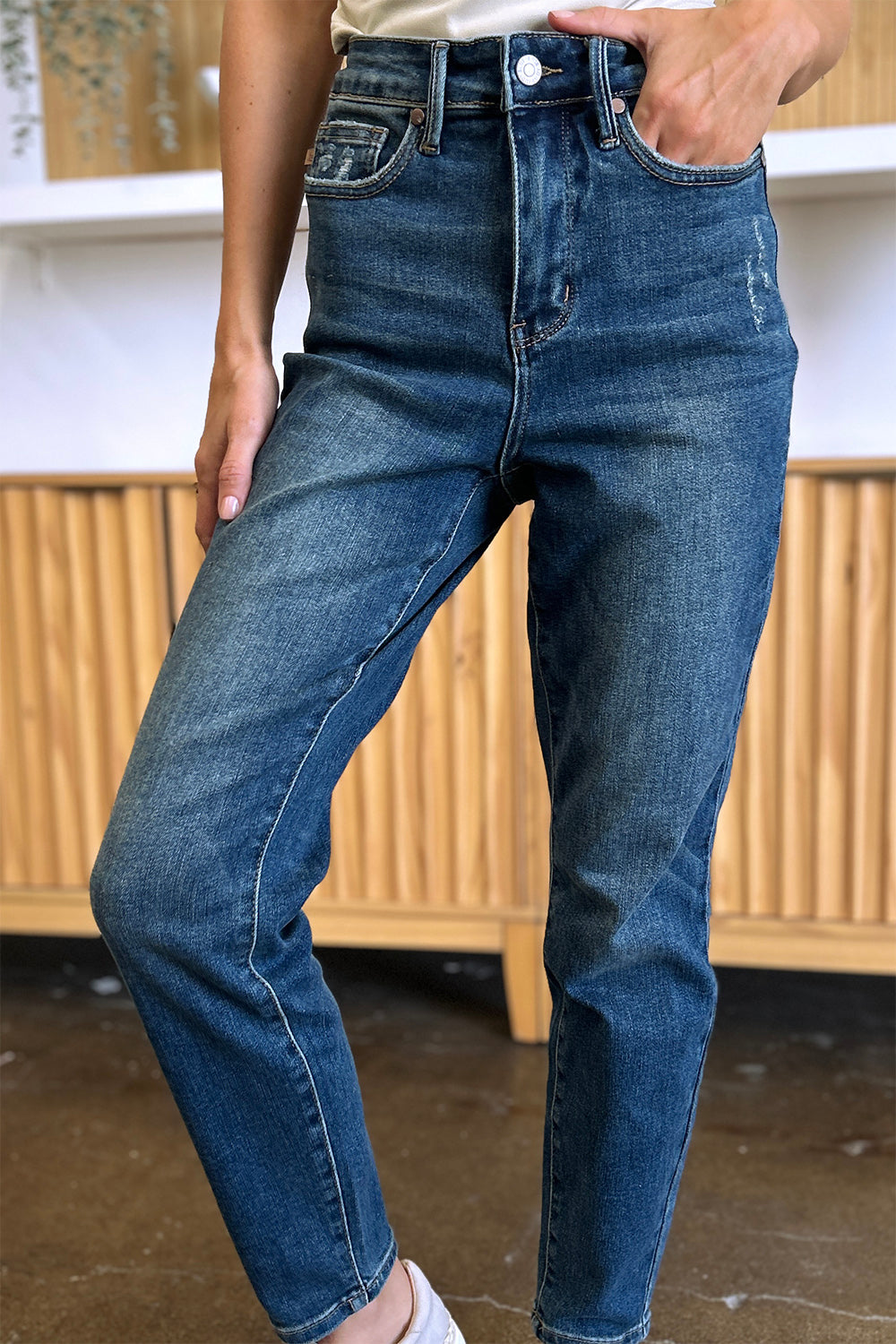 Jean slim taille haute à effet gainant Judy Blue