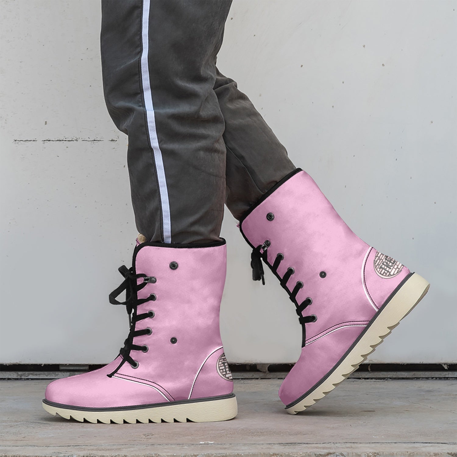 TREADZ Naptown Pink Cotton-pad Fur Lining Boots