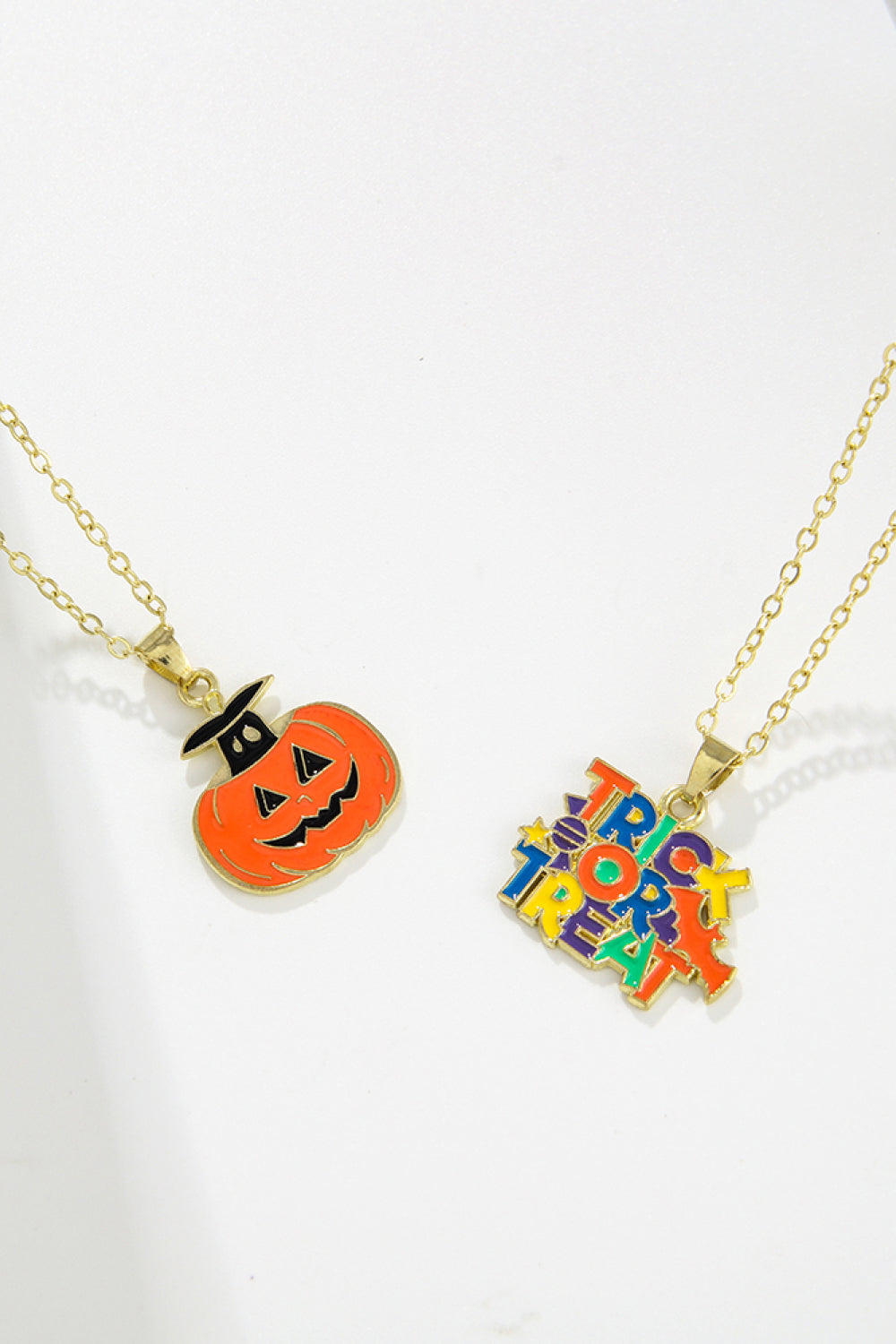 Conjunto de collar de dos piezas con temática de Halloween