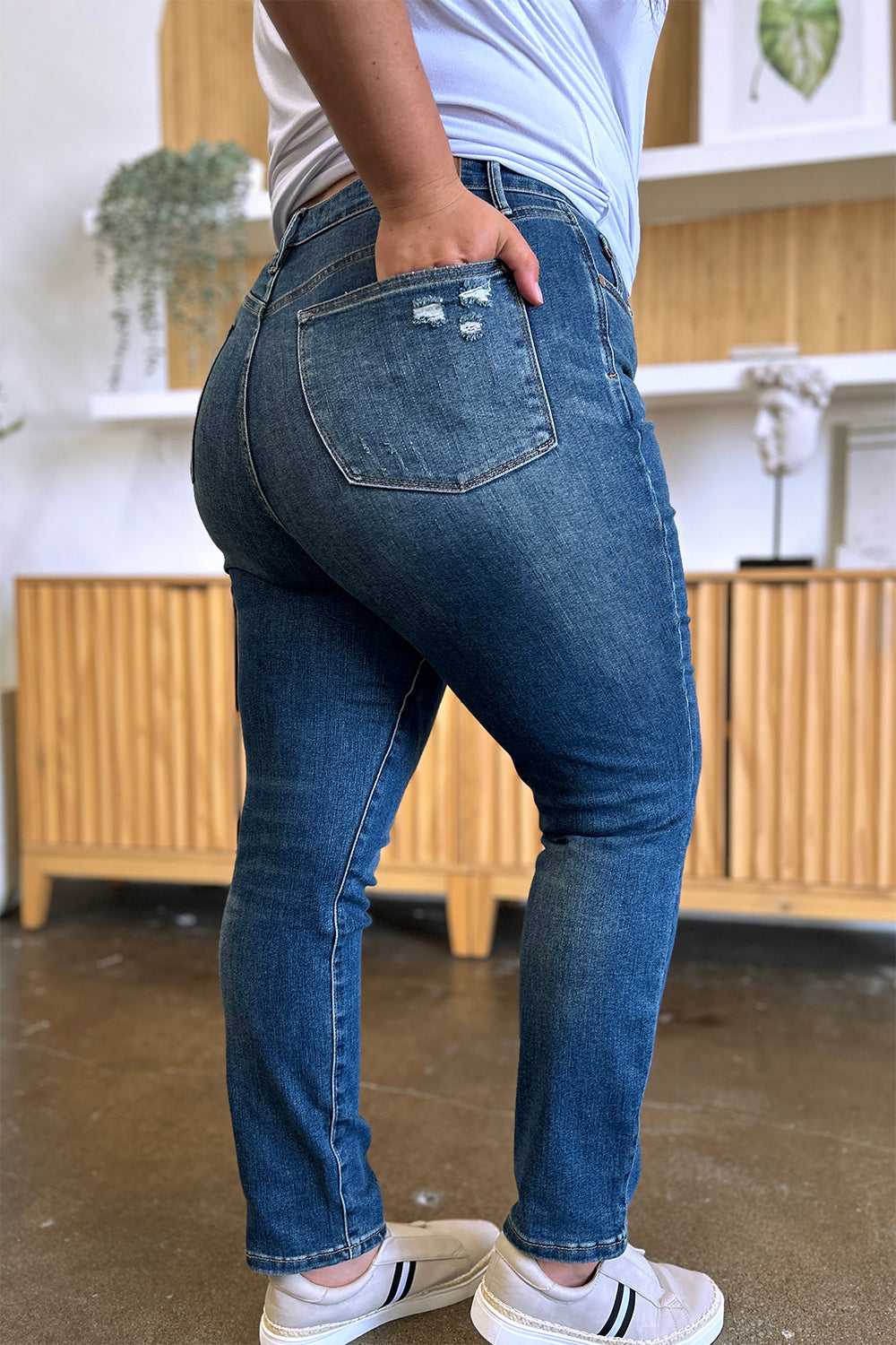 Jean slim taille haute à effet gainant Judy Blue