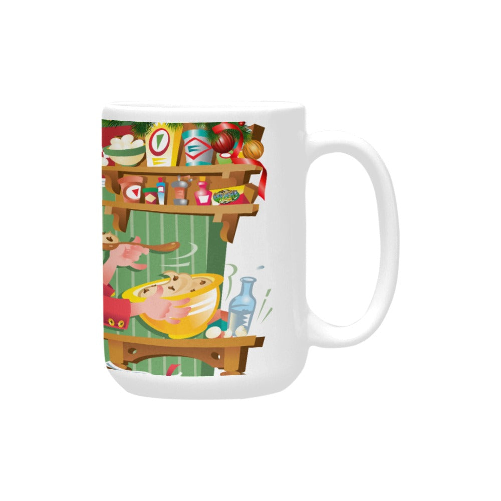 Taza de cerámica navideña con el mensaje ¿Huelo galletas? (15 oz) (fabricada en EE. UU., se envía solo a EE. UU.)