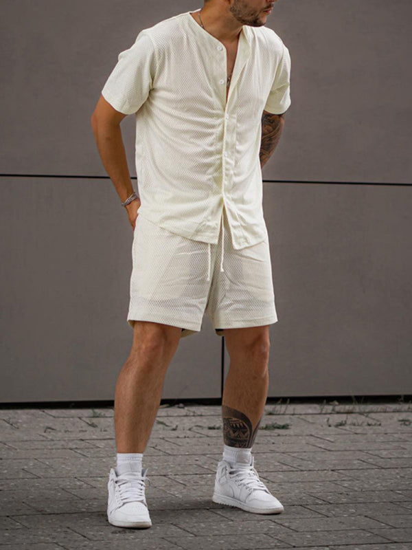 Nuevo traje deportivo casual, camiseta holgada de manga corta y pantalones cortos. 