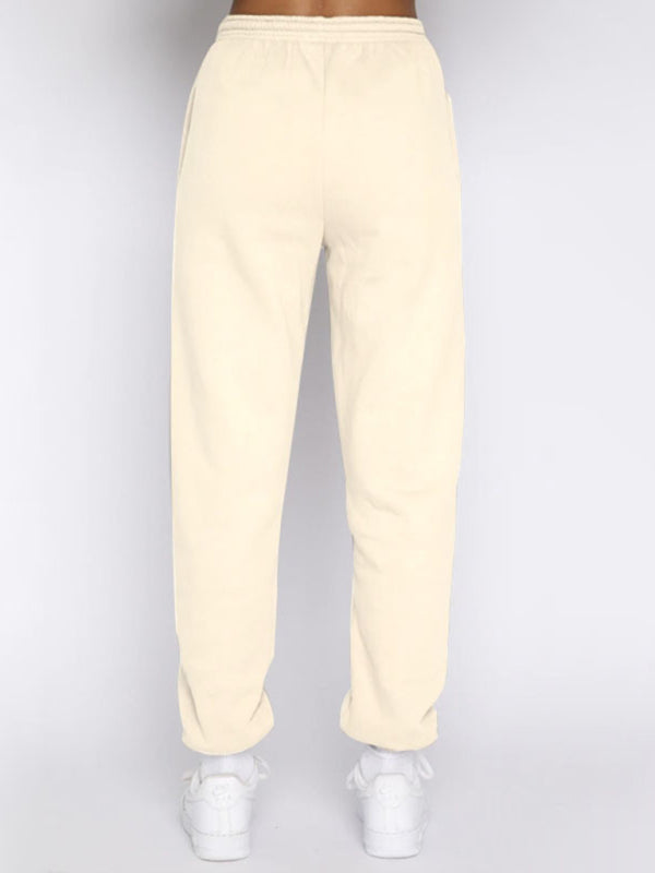 Solid Stand-Up Collar Long-Sleeved Pullover Sweatshirt and Pants Set