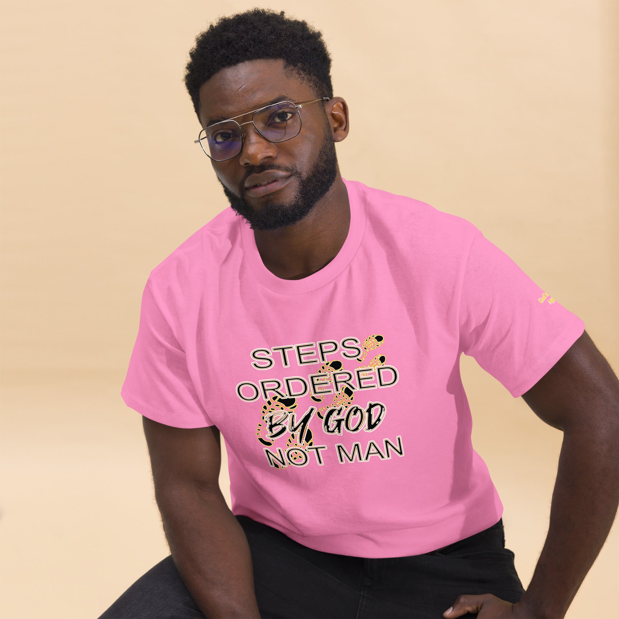 Steps Ordered By God Not Man Proverbs 4:14 God Inspired T-Shirt by Qreatrz