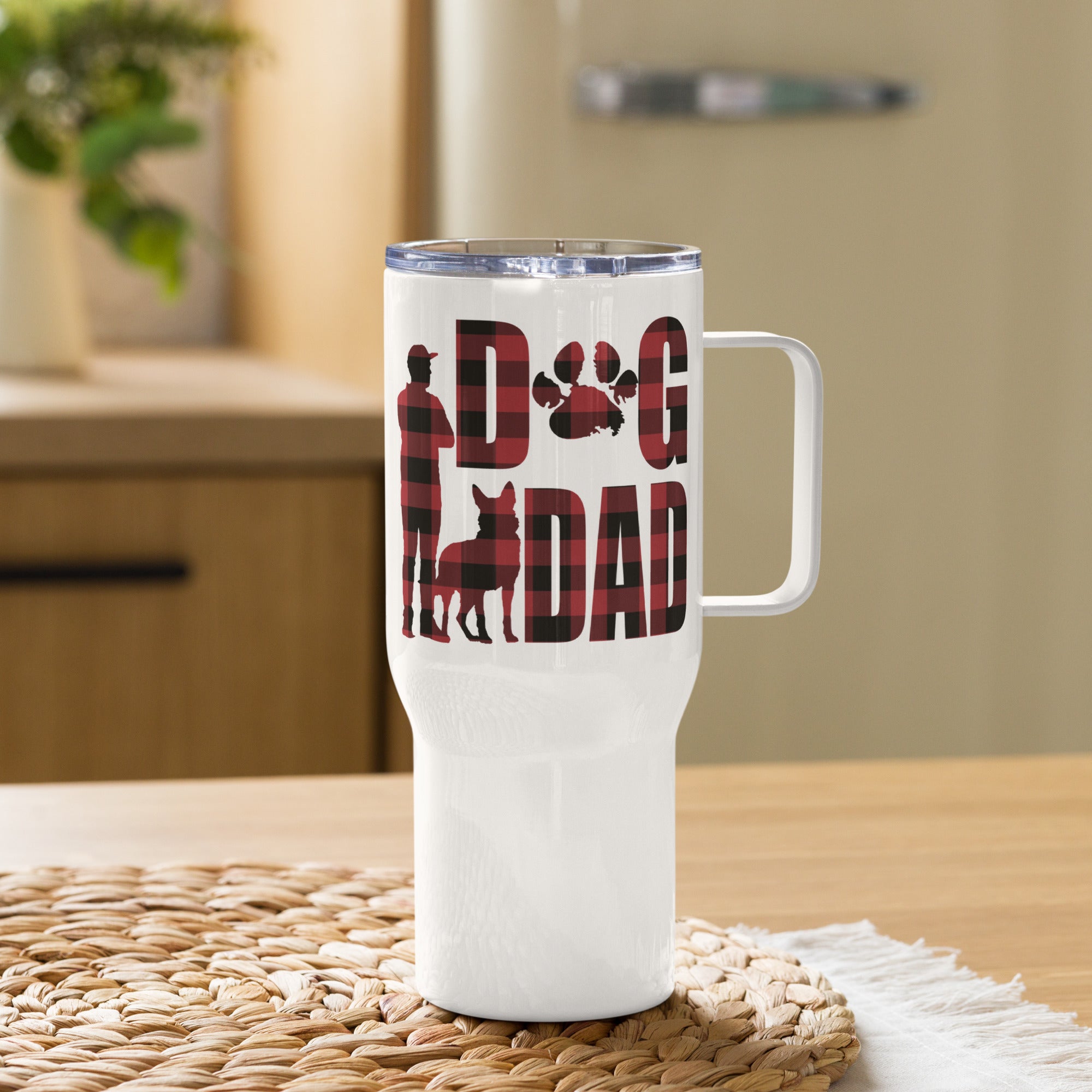 Dog Dad Travel mug with a handle