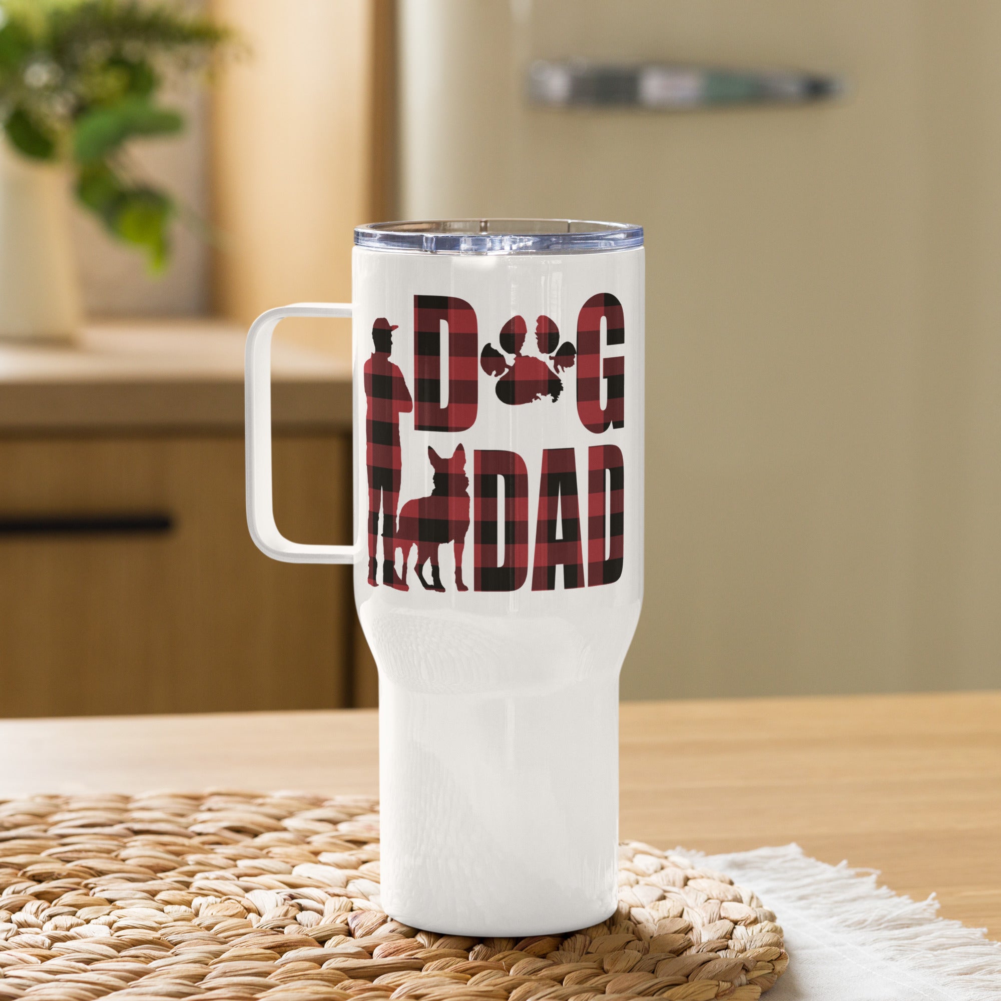 Dog Dad Travel mug with a handle