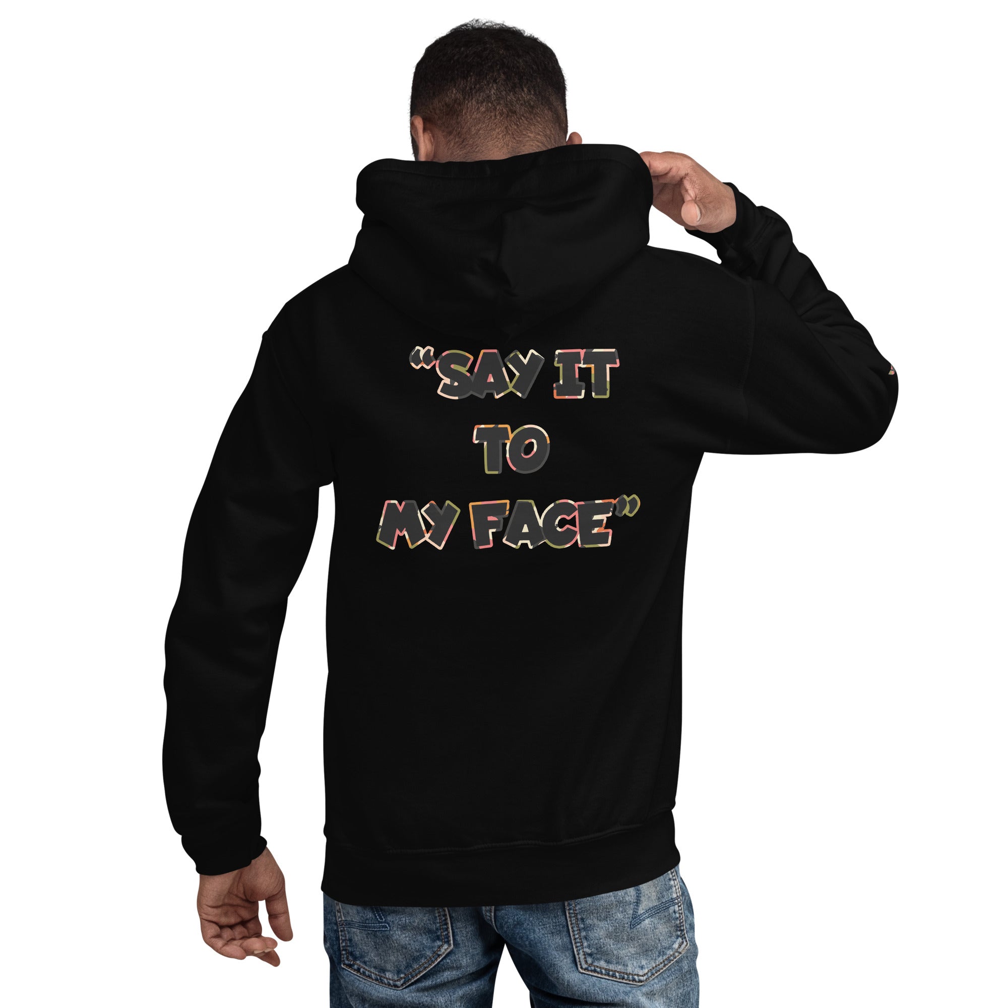 UNITY OVER DIVISION TREADZ PEARLS AND GUNS SAY IT TO MY FACE Unisex Hoodie