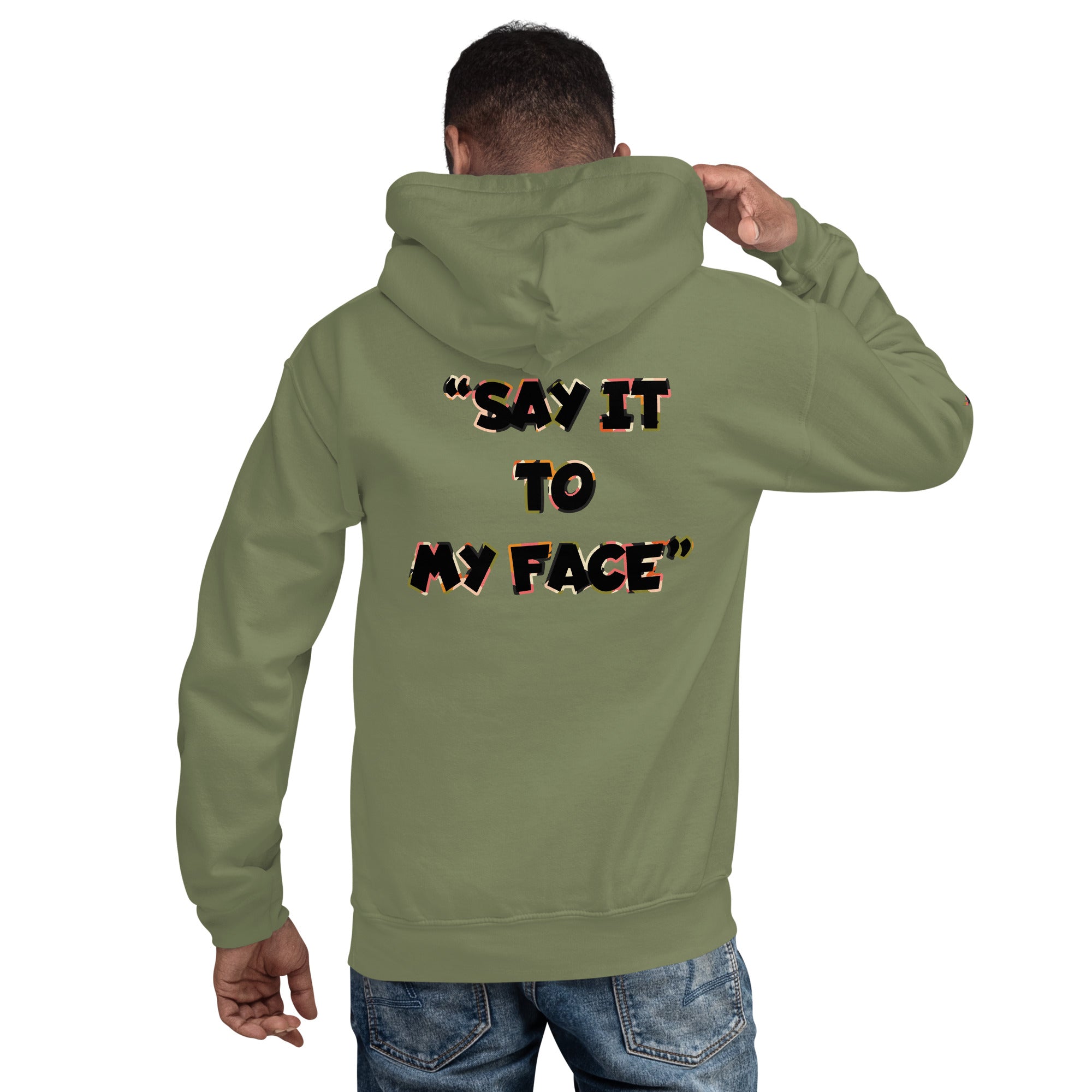 UNITY OVER DIVISION TREADZ PEARLS AND GUNS SAY IT TO MY FACE Unisex Hoodie