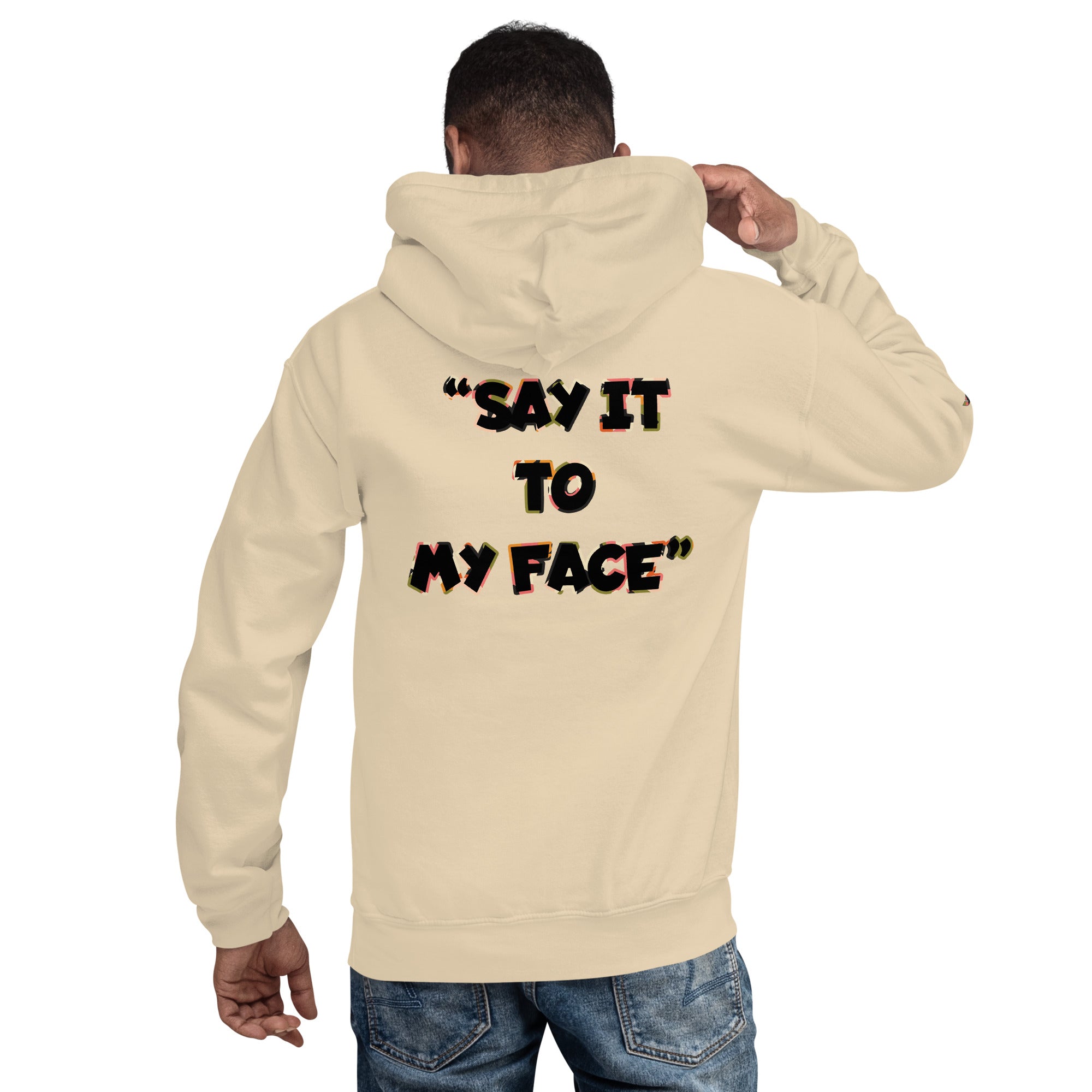 UNITY OVER DIVISION TREADZ PEARLS AND GUNS SAY IT TO MY FACE Unisex Hoodie