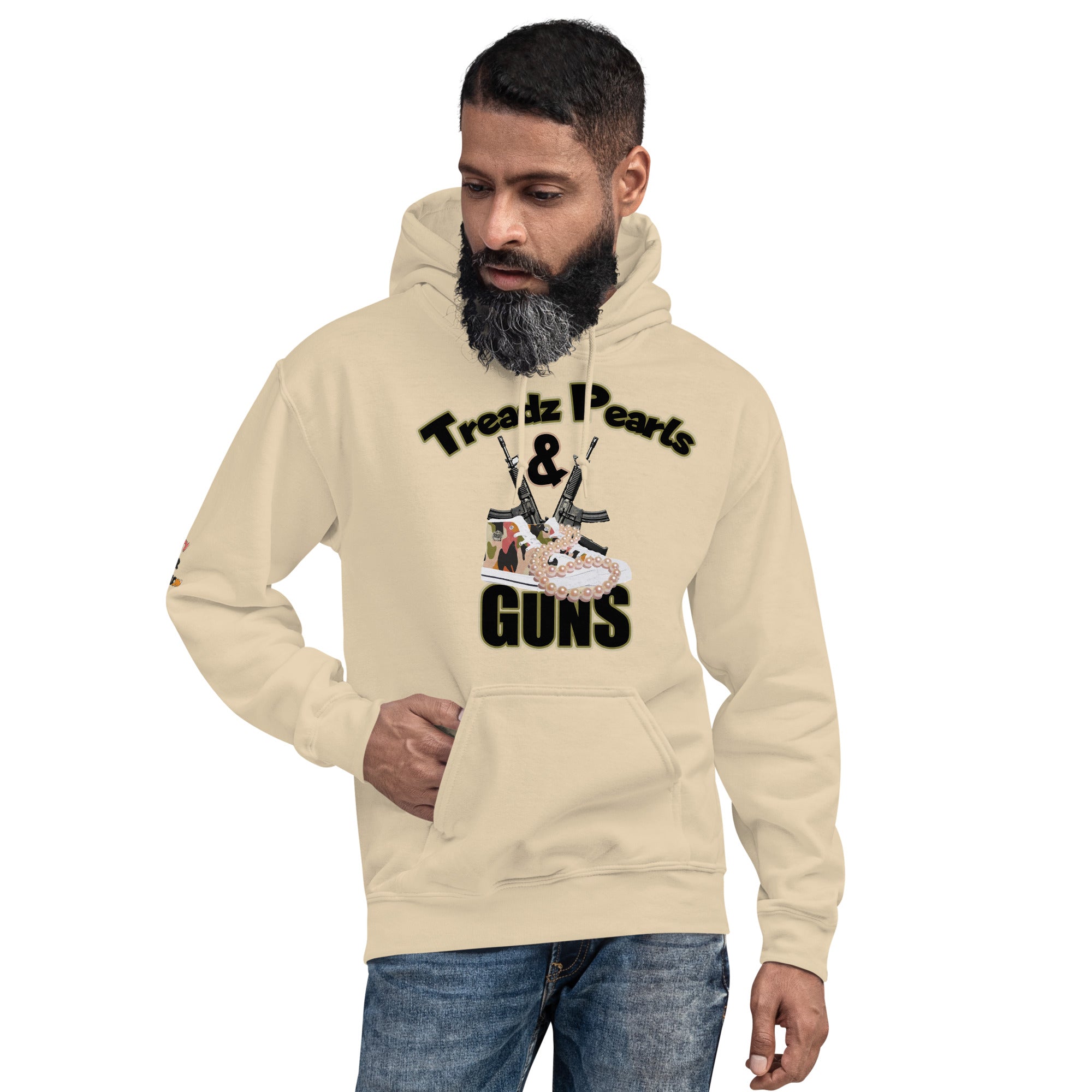 UNITY OVER DIVISION TREADZ PEARLS AND GUNS SAY IT TO MY FACE Unisex Hoodie