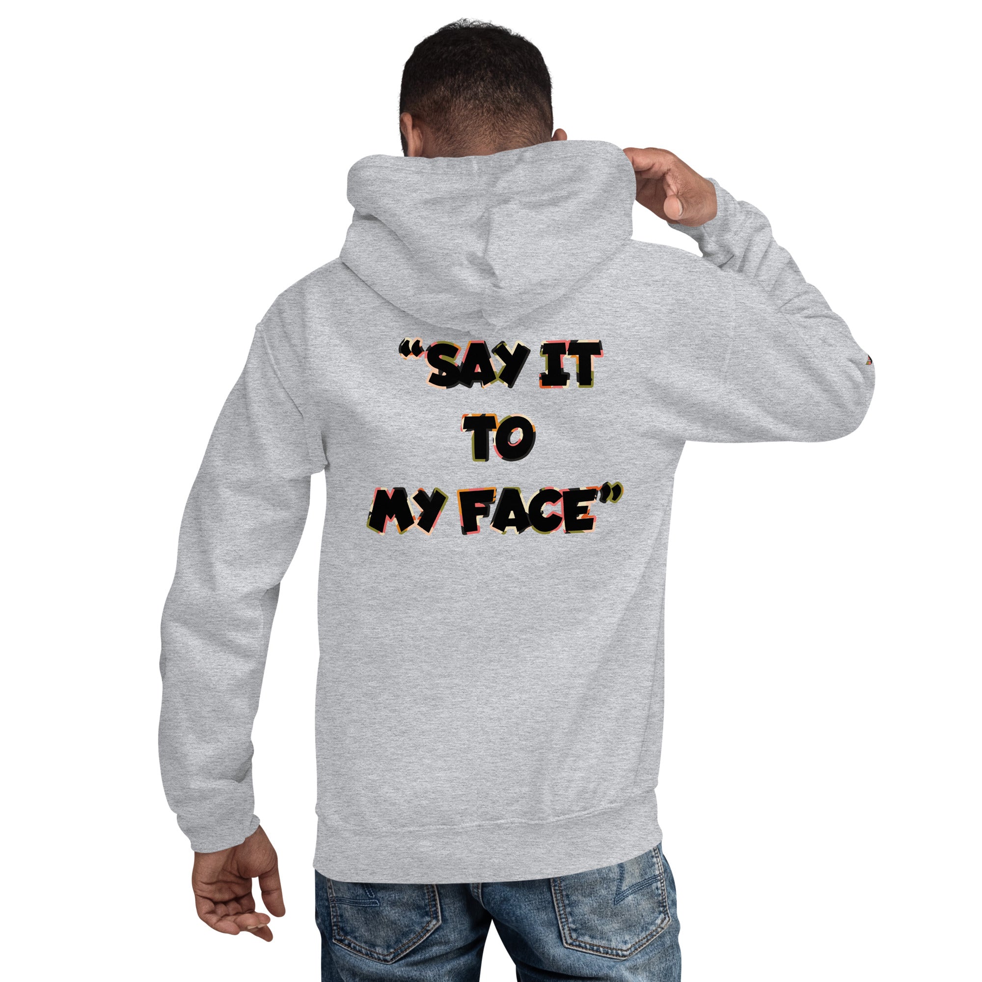 UNITY OVER DIVISION TREADZ PEARLS AND GUNS SAY IT TO MY FACE Unisex Hoodie