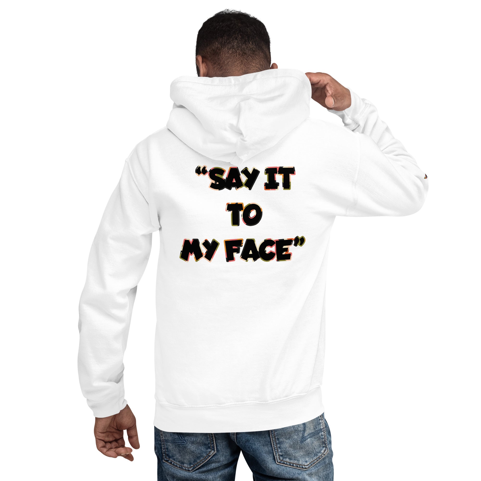 UNITY OVER DIVISION TREADZ PEARLS AND GUNS SAY IT TO MY FACE Unisex Hoodie