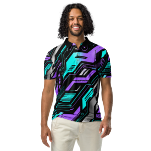 mens all over print slim fit polo shirt black front 6a5286883fc29.jpg