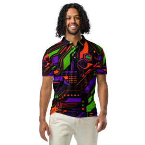 mens all over print slim fit polo shirt black front 6a52894abd951.jpg
