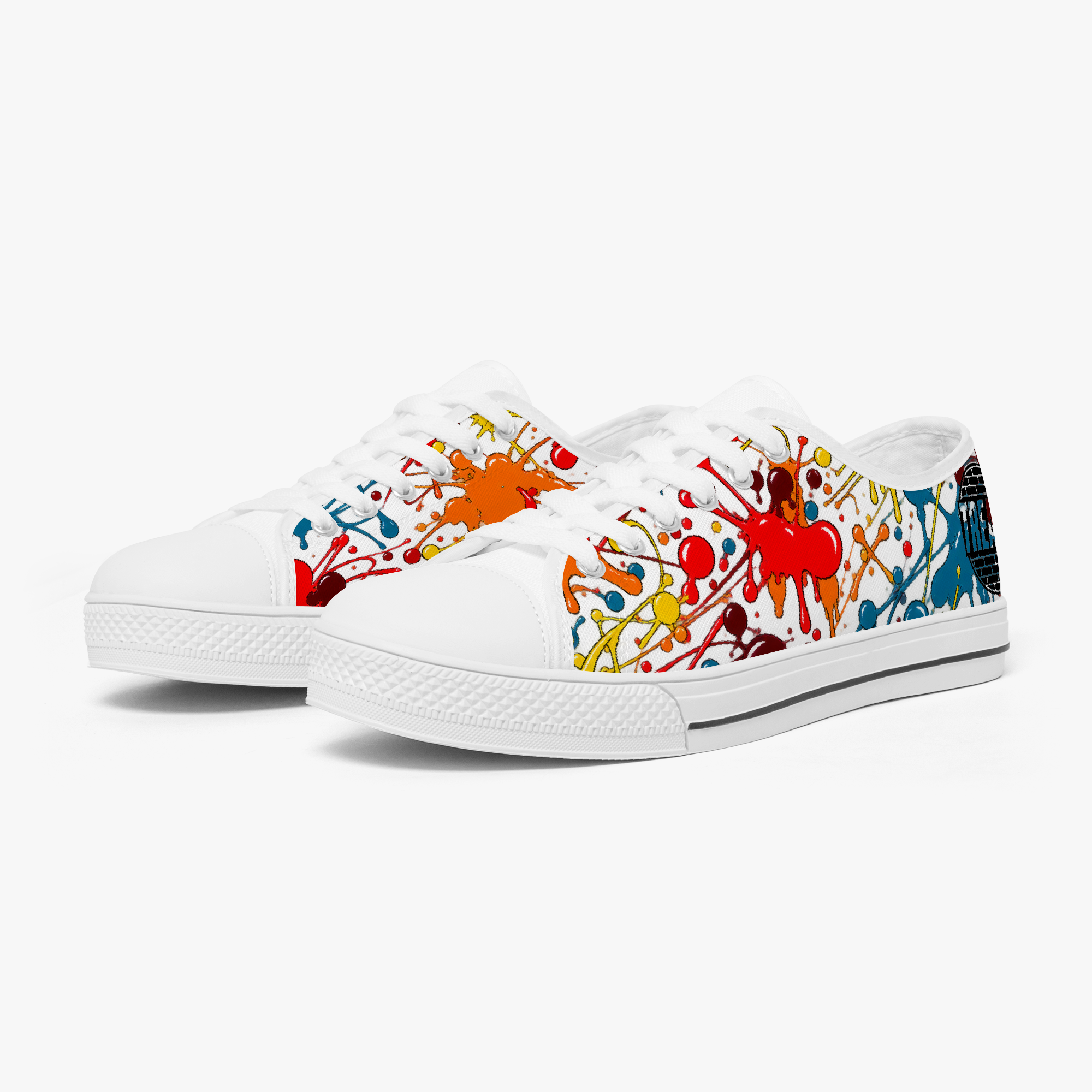 TREADZ Color Rush Black Canvas Sneakers TREADZ Color Rush black paint splatter canvas sneakers